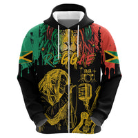 International Reggae Day Hoodie Rastafarian Lion and B-Marley Passion - Wonder Print Shop