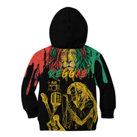 International Reggae Day Kid Hoodie Rastafarian Lion and B-Marley Passion - Wonder Print Shop