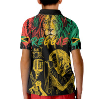 International Reggae Day Kid Polo Shirt Rastafarian Lion and B-Marley Passion - Wonder Print Shop