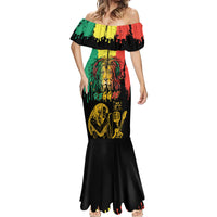 International Reggae Day Mermaid Dress Rastafarian Lion and B-Marley Passion - Wonder Print Shop