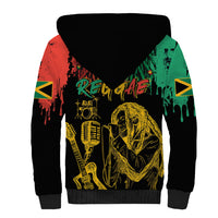 International Reggae Day Sherpa Hoodie Rastafarian Lion and B-Marley Passion - Wonder Print Shop