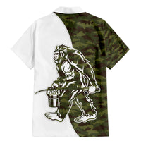 Funny Bigfoot Green Military Texture Fish Family Matching Mermaid Dress and Hawaiian Shirt - Wonder Print Shop