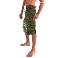 Funny Bigfoot Green Military Texture Fish Lavalava - Wonder Print Shop