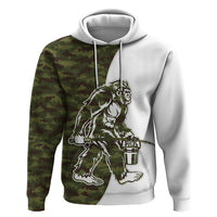 Funny Bigfoot Green Military Texture Fish Zip Hoodie - Wonder Print Shop