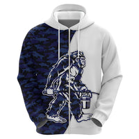 Funny Bigfoot Blue Military Texture Fish Hoodie - Wonder Print Shop