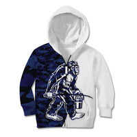 Funny Bigfoot Blue Military Texture Fish Kid Hoodie - Wonder Print Shop