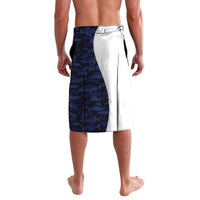 Funny Bigfoot Blue Military Texture Fish Lavalava - Wonder Print Shop