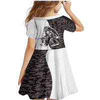 Funny Bigfoot Gray Military Texture Fish Family Matching Mermaid Dress and Hawaiian Shirt - Wonder Print Shop