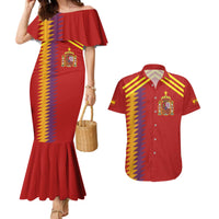 Custom Spain Football 2024 Road To The Champion Couples Matching Mermaid Dress and Hawaiian Shirt Vamos a Espana - Wonder Print Shop