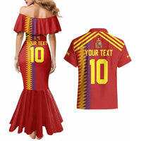 Custom Spain Football 2024 Road To The Champion Couples Matching Mermaid Dress and Hawaiian Shirt Vamos a Espana - Wonder Print Shop