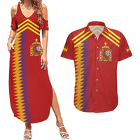 Custom Spain Football 2024 Road To The Champion Couples Matching Summer Maxi Dress and Hawaiian Shirt Vamos a Espana - Wonder Print Shop