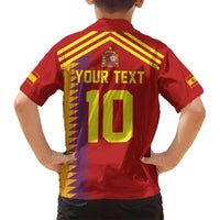 Custom Spain Football 2024 Road To The Champion Family Matching Long Sleeve Bodycon Dress and Hawaiian Shirt Vamos a Espana - Wonder Print Shop