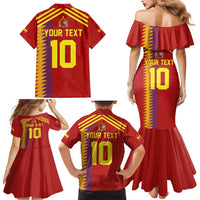 Custom Spain Football 2024 Road To The Champion Family Matching Mermaid Dress and Hawaiian Shirt Vamos a Espana - Wonder Print Shop