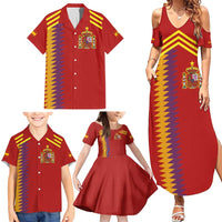 Custom Spain Football 2024 Road To The Champion Family Matching Summer Maxi Dress and Hawaiian Shirt Vamos a Espana - Wonder Print Shop