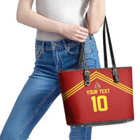 Custom Spain Football 2024 Road To The Champion Leather Tote Bag Vamos a Espana - Wonder Print Shop