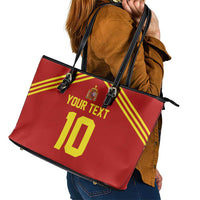 Custom Spain Football 2024 Road To The Champion Leather Tote Bag Vamos a Espana - Wonder Print Shop