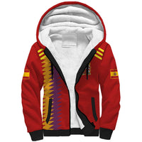 Custom Spain Football 2024 Road To The Champion Sherpa Hoodie Vamos a Espana - Wonder Print Shop