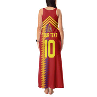 Custom Spain Football 2024 Road To The Champion Tank Maxi Dress Vamos a Espana - Wonder Print Shop