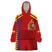 Custom Spain Football 2024 Road To The Champion Wearable Blanket Hoodie Vamos a Espana - Wonder Print Shop