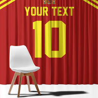 Custom Spain Football 2024 Road To The Champion Window Curtain Vamos a Espana - Wonder Print Shop