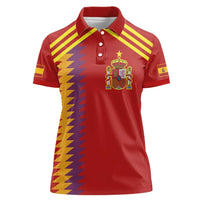 Custom Spain Football 2024 Road To The Champion Women Polo Shirt Vamos a Espana - Wonder Print Shop