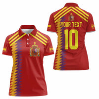 Custom Spain Football 2024 Road To The Champion Women Polo Shirt Vamos a Espana - Wonder Print Shop