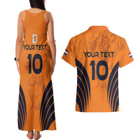 Custom Netherlands Football 2024 Road To The Champion Couples Matching Tank Maxi Dress and Hawaiian Shirt - Wonder Print Shop