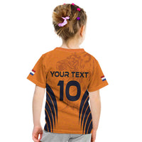Custom Netherlands Football 2024 Road To The Champion Kid T Shirt - Wonder Print Shop