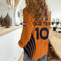 Custom Netherlands Football 2024 Road To The Champion Women Casual Shirt - Wonder Print Shop