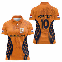 Custom Netherlands Football 2024 Road To The Champion Women Polo Shirt - Wonder Print Shop