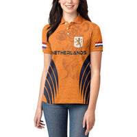 Custom Netherlands Football 2024 Road To The Champion Women Polo Shirt - Wonder Print Shop