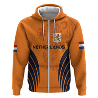 Custom Netherlands Football 2024 Road To The Champion Zip Hoodie - Wonder Print Shop