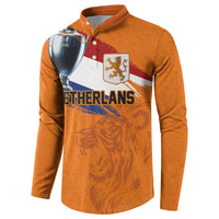 Custom Netherlands Football 2024 Road To The Champion Button Sweatshirt Oranje Holland Clockwork Orange The Flying Home Color - Wonder Print Shop