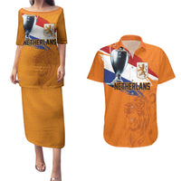 Custom Netherlands Football 2024 Road To The Champion Couples Matching Puletasi and Hawaiian Shirt Oranje Holland Clockwork Orange The Flying Home Color - Wonder Print Shop