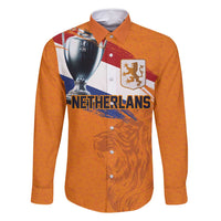 Custom Netherlands Football 2024 Road To The Champion Family Matching Long Sleeve Bodycon Dress and Hawaiian Shirt Oranje Holland Clockwork Orange The Flying Home Color - Wonder Print Shop