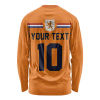 Custom Netherlands Football 2024 Road To The Champion Long Sleeve Shirt Oranje Holland Clockwork Orange The Flying Home Color - Wonder Print Shop
