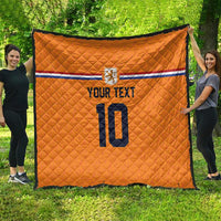 Custom Netherlands Football 2024 Road To The Champion Quilt Oranje Holland Clockwork Orange The Flying Home Color - Wonder Print Shop
