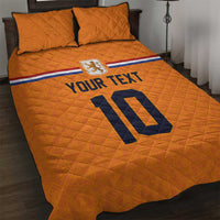 Custom Netherlands Football 2024 Road To The Champion Quilt Bed Set Oranje Holland Clockwork Orange The Flying Home Color - Wonder Print Shop