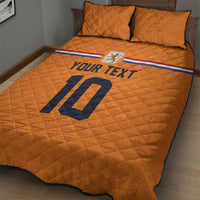 Custom Netherlands Football 2024 Road To The Champion Quilt Bed Set Oranje Holland Clockwork Orange The Flying Home Color - Wonder Print Shop
