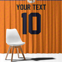 Custom Netherlands Football 2024 Road To The Champion Window Curtain Oranje Holland Clockwork Orange The Flying Home Color - Wonder Print Shop