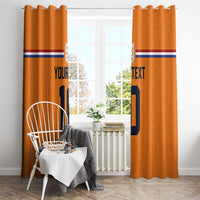 Custom Netherlands Football 2024 Road To The Champion Window Curtain Oranje Holland Clockwork Orange The Flying Home Color - Wonder Print Shop