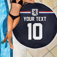 Custom Netherlands Football 2024 Road To The Champion Beach Blanket Oranje Holland Clockwork Orange The Flying Away Color - Wonder Print Shop