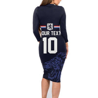 Custom Netherlands Football 2024 Road To The Champion Family Matching Long Sleeve Bodycon Dress and Hawaiian Shirt Oranje Holland Clockwork Orange The Flying Away Color - Wonder Print Shop