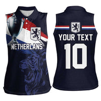 Custom Netherlands Football 2024 Road To The Champion Women Sleeveless Polo Shirt Oranje Holland Clockwork Orange The Flying Away Color - Wonder Print Shop