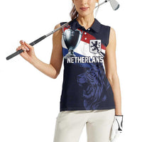 Custom Netherlands Football 2024 Road To The Champion Women Sleeveless Polo Shirt Oranje Holland Clockwork Orange The Flying Away Color - Wonder Print Shop