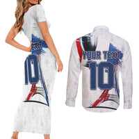 Custom Le Blues Football 2024 Road To The Champion Couples Matching Short Sleeve Bodycon Dress and Long Sleeve Button Shirt - Wonder Print Shop