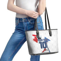 Custom Le Blues Football 2024 Road To The Champion Leather Tote Bag - Wonder Print Shop