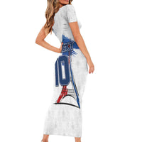 Custom Le Blues Football 2024 Road To The Champion Short Sleeve Bodycon Dress - Wonder Print Shop