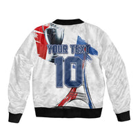 Custom Le Blues Football 2024 Road To The Champion Sleeve Zip Bomber Jacket - Wonder Print Shop