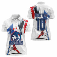 Custom Le Blues Football 2024 Road To The Champion Women Polo Shirt - Wonder Print Shop